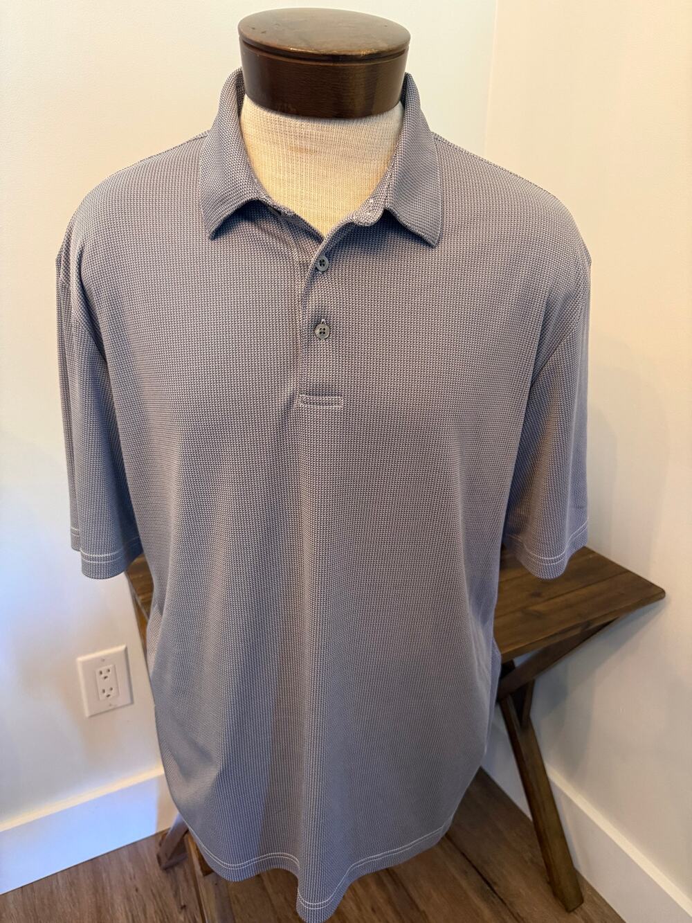 Roundtree & Yorke Performance Men’s Gray Polo Size XL